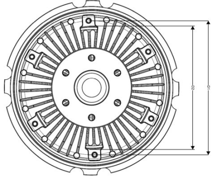 Ventilator potrivit RVI MAGNUM DXi13 dupa 2006 (750mm, numar palete: 8, numar pini: 5) [2]
