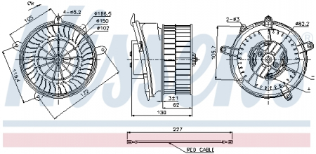 Ventilator habitaclu - Ventilator habitaclu MERCEDES Clasa C T-MODEL (S202), C (W202), CLK (A208), CLK (C208), SLK (R170) 1.8-5.4 intre 1993-2004