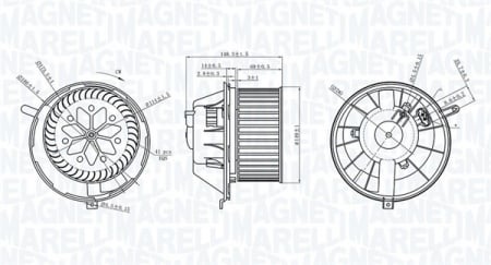 Ventilator habitaclu - Ventilator habitaclu potrivit AUDI A3, Q3; SEAT ALHAMBRA, ALTEA, ALTEA XL, LEON, TOLEDO III; SKODA OCTAVIA II, SUPERB II, YETI; VW CADDY III, CADDY III/MINIVAN, EOS, GOLF PLUS V 1.2-3.6 02.03-