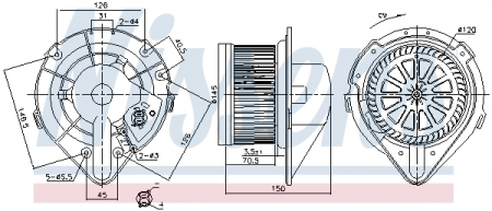 Ventilator habitaclu potrivit AUDI A4 B5; SKODA SUPERB I; VW PASSAT B5, PASSAT B5.5 1.6-4.0 11.94-03.08 [0]