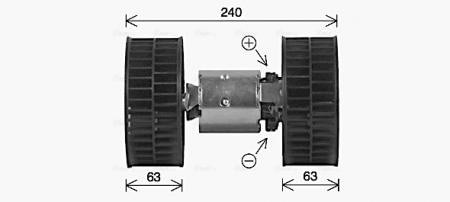 Ventilator habitaclu potrivit BMW 5 (E34), 7 (E32), 8 (E31) 1.8-5.6 03.85-12.99 [1]