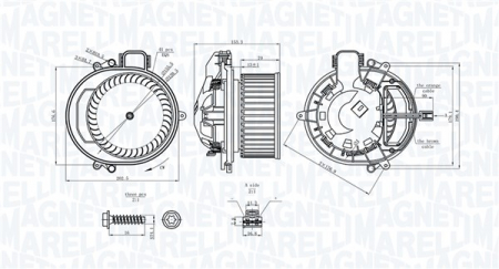 Ventilator habitaclu potrivit BMW Seria 1 (F20), 1 (F21), 2 (F22, F87), 2 (F23), 3 (F30, F80), 3 (F31), 3 GRAN TURISMO (F34), 4 (F32, F82), 4 (F33, F83), 4 GRAN COUPE (F36) 1.5-3.0H 07.11-