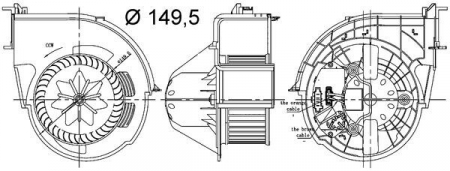 Ventilator habitaclu - Ventilator habitaclu potrivit BMW X5 (E70), X6 (E71, E72) 3.0-4.8 10.06-07.14