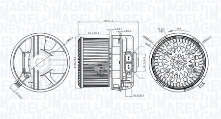 Ventilator habitaclu - Ventilator habitaclu potrivit CITROEN C1; PEUGEOT 107; TOYOTA AYGO 1.0/1.4D 2005-2014