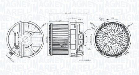 Climatizare - Ventilator habitaclu potrivit CITROEN C1; PEUGEOT 107; TOYOTA AYGO, AYGO/HATCHBACK 1.0/1.4D 06.05-09.14
