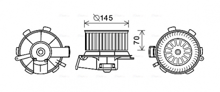 Ventilator habitaclu potrivit CITROEN C2, C2 ENTERPRISE, C3 I, C3 PLURIEL; PEUGEOT 1007, 206, 206+, 307 1.1-2.0D 08.98- [2]