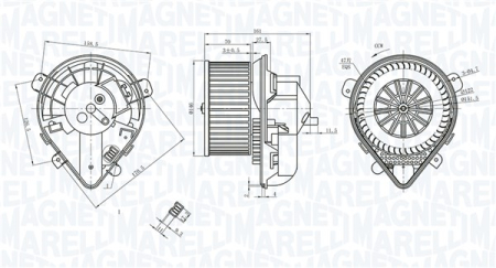 Ventilator habitaclu - Ventilator habitaclu potrivit CITROEN EVASION, JUMPY I; FIAT SCUDO, ULYSSE; PEUGEOT 806, EXPERT 1.6-2.1D 1994-2006