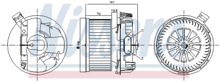 Ventilator habitaclu potrivit DACIA DUSTER, DUSTER/SUV, LOGAN, LOGAN EXPRESS, LOGAN MCV, SANDERO; RENAULT DUSTER, LOGAN I, TWINGO II, WIND 1.2-1.6LPG 09.04- [0]