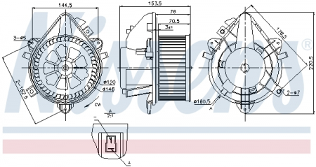 Ventilator habitaclu - Ventilator habitaclu potrivit FIAT DOBLO, DOBLO/MINIVAN, PUNTO 1.2-1.9D dupa 1999