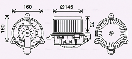 Ventilator habitaclu - Ventilator habitaclu potrivit FORD B-MAX, ECOSPORT, FIESTA VII, KA+ III, PUMA, TOURNEO COURIER B460, TRANSIT COURIER B460, TRANSIT COURIER B460/MINIVAN 1.0-2.0 08.12-
