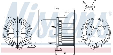 Ventilator habitaclu - Ventilator habitaclu potrivit FORD TRANSIT, TRANSIT TOURNEO 2.0-3.2D 1994-2014