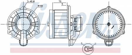 Ventilator habitaclu potrivit HYUNDAI ACCENT V, CRETA, SOLARIS; KIA RIO IV 1.4/1.6/2.0 01.16-