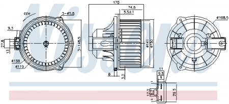 Ventilator habitaclu potrivit LAND ROVER DISCOVERY III, DISCOVERY IV, RANGE ROVER SPORT I 2.7D-5.0 07.04-12.18 [0]