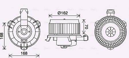Ventilator habitaclu - Ventilator habitaclu potrivit LEXUS GX; TOYOTA 4 RUNNER IV, LAND CRUISER PRADO 3.0D/4.0/4.7 11.01-12.10