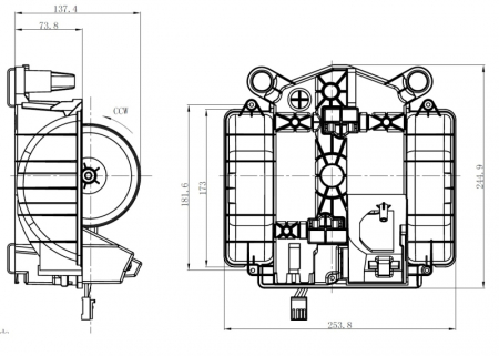 Ventilator habitaclu - Ventilator habitaclu potrivit MERCEDES S (A217), S (C217), S (W222, V222, X222) 2.2DH-6.0 05.13-