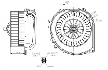 Ventilator habitaclu - Ventilator habitaclu potrivit MERCEDES S (C140), S (C215), S (W140), S (W220) 2.8-6.0 02.91-03.06