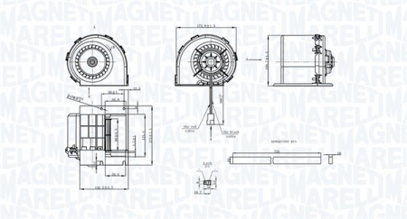 Ventilator habitaclu potrivit MERCEDES SPRINTER 2-T (B901, B902), SPRINTER 3,5-T (B906), SPRINTER 3-T (B903), SPRINTER 3-T (B906), SPRINTER 4,6-T (B906), SPRINTER 4-T (B904) 1.8-3.5 02.95-