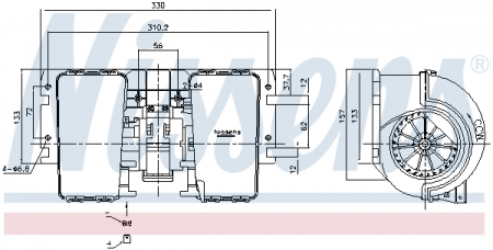 Ventilator habitaclu - Ventilator habitaclu potrivit MERCEDES SPRINTER 3,5-T (B906), SPRINTER 3,5-T (B907), SPRINTER 3,5-T (B907, B910), SPRINTER 3-T (B906), SPRINTER 3-T (B907), SPRINTER 3-T (B910, B907) 1.8-3.5 06.06-