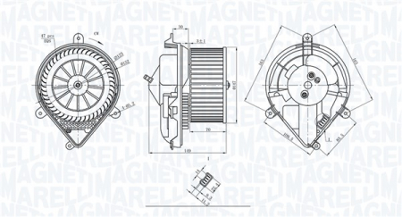 Ventilator habitaclu - Ventilator habitaclu potrivit PEUGEOT 306 1.1-2.0D 1993-2002