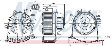 Ventilator habitaclu potrivit RENAULT GRAND SCENIC II, SCENIC II 1.4-2.0D 06.03-06.09 [0]