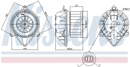 Ventilator habitaclu - Ventilator habitaclu potrivit RENAULT MEGANE I, MEGANE I CLASSIC, MEGANE I COACH 1.4-2.0 08.95-08.03