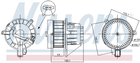 Ventilator habitaclu - Ventilator habitaclu potrivit SEAT ARONA, IBIZA V; SKODA FABIA IV, KAMIQ, SCALA; VW POLO VI, TAIGO, T-CROSS 1.0-2.0 01.17-