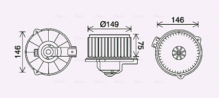 Ventilator habitaclu - Ventilator habitaclu potrivit TOYOTA AVENSIS, CARINA E VI, COROLLA, COROLLA VERSO 1.4-2.4 04.92-03.09