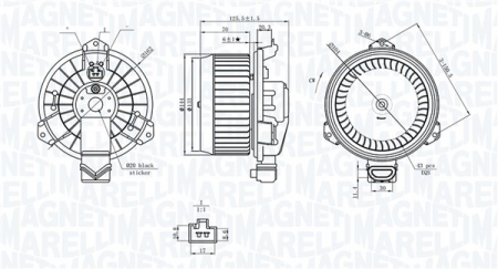 Ventilator habitaclu - Ventilator habitaclu potrivit TOYOTA VERSO S, YARIS 1.0-1.5 dupa 2010