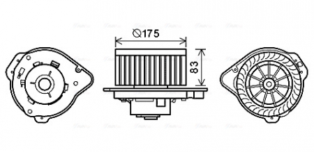 Ventilator habitaclu - Ventilator habitaclu potrivit VOLVO C70 I, S70, V70 I, XC70 I 2.0-2.5D 12.95-08.07