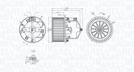 Ventilator habitaclu - Ventilator habitaclu potrivit VOLVO S60 II, S80 II, V60 I, V60 II, V70 III, V70 III/KOMBI, XC60 I, XC70 II; LAND ROVER FREELANDER 2, RANGE ROVER EVOQUE 1.5-4.4 03.06-12.21