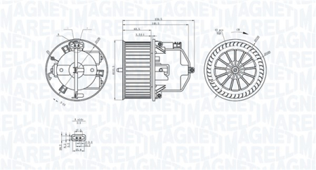 Climatizare - Ventilator habitaclu potrivit VOLVO S60 II, S80 II, V60 I, V60 II, V70 III, XC60 I, XC70 II; LAND ROVER FREELANDER 2, RANGE ROVER EVOQUE 1.5-4.4 2006-2021