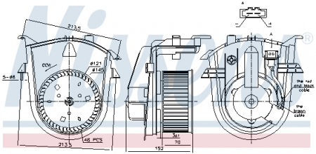 Ventilator habitaclu - Ventilator habitaclu SEAT AROSA, CORDOBA, CORDOBA VARIO, IBIZA II, INCA; VW CADDY II, GOLF III, GOLF IV, POLO, POLO CLASSIC, VENTO 1.0 intre 1991-2004