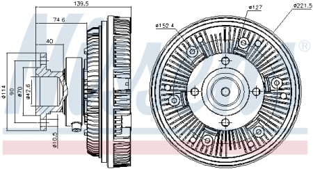 Ventilator potrivit MAN E2000, F2000, TGX I D2676LF05-D2866LF39 dupa 1994 (numar pini: 2, cu sirma) [2]