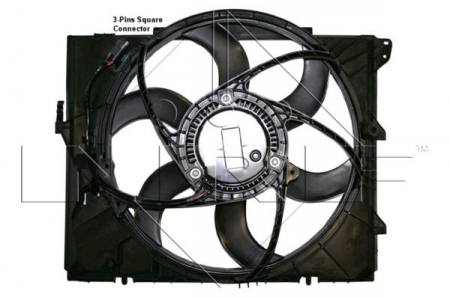 Ventilator - Ventilator radiator (cu carcasa) BMW Seria 1 (E81), 1 (E82), 1 (E87), 1 (E88), 3 (E90), 3 (E91), 3 (E92), 3 (E93), X1 (E84), Z4 (E89) 1.6-3.0 intre 2004-2015