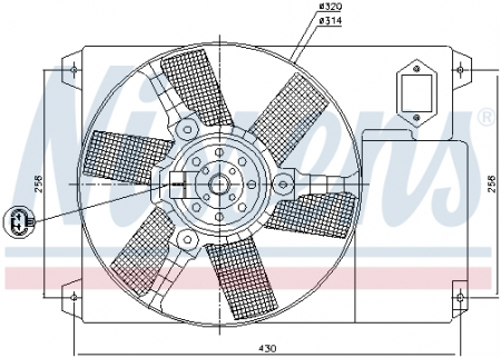 Ventilator - Ventilator radiator (cu carcasa) CITROEN JUMPER; FIAT DUCATO; PEUGEOT BOXER 1.9D-2.8D dupa 1994
