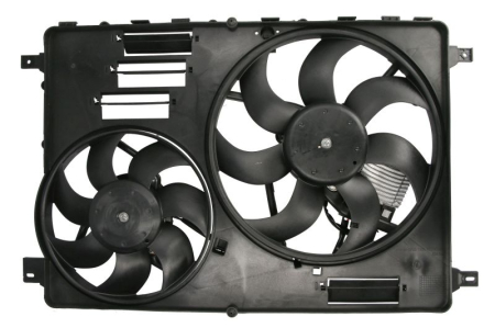 Ventilator radiator (cu carcasa, cu controler; dublu) potrivit VOLVO S60 II, S80 II, V60 I, V60 II, V70 II, V70 III, XC60 I, XC60 II, XC70 II 2.0-4.4 2005-2021 [0]