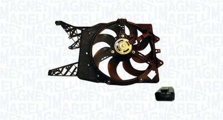 Ventilator - Ventilator radiator (cu carcasa, cu controler) potrivit OPEL CORSA D, CORSA D/HATCHBACK 1.3D-1.7D 07.06-08.14