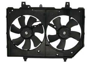 Ventilator radiator (cu carcasa, dublu) potrivit NISSAN X-TRAIL I 2.0/2.5 07.01-01.13 [0]