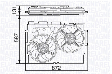 Ventilator - Ventilator radiator (cu carcasa) FIAT DUCATO 2.2D/2.3D/3.0D dupa 2006