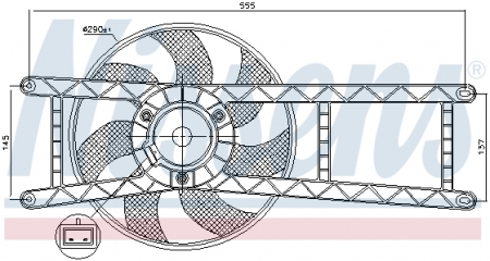 Ventilator - Ventilator radiator (cu carcasa) FIAT PANDA 1.1-1.4CNG dupa 2003