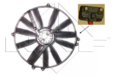 Ventilator - Ventilator radiator (cu carcasa) MERCEDES 190 (W201), COUPE (C124), E (A124), E (C124), E T-MODEL (S124), E (W124), KOMBI T-MODEL (S124), SEDAN (W124), SPRINTER 2-T (901, 902) 1.8-3.0 