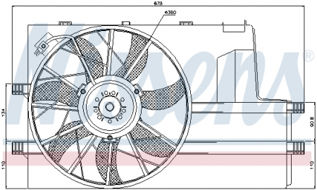Ventilator - Ventilator radiator (cu carcasa) MERCEDES Clasa A (W168) 1.4/1.6/1.7D intre 1997-2004