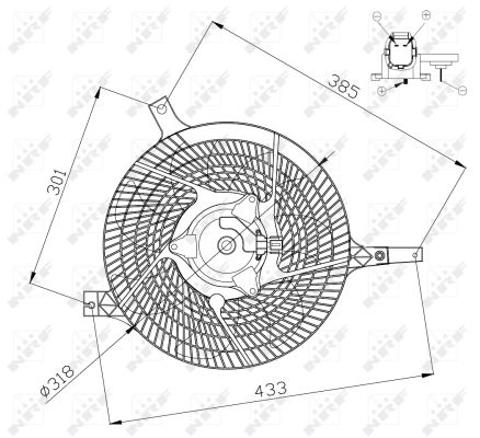Ventilator - Ventilator radiator (cu carcasa) NISSAN PICK UP 2.4/2.5D intre 2002-2010