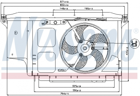 Ventilator - Ventilator radiator (cu carcasa) PEUGEOT 206, 206+, 206 CC, 206 SW 1.1-2.0D dupa 1998