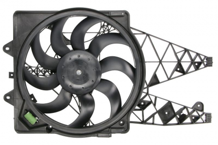 Ventilator - Ventilator radiator (cu carcasa) potrivit ABARTH PUNTO, PUNTO EVO; ALFA ROMEO MITO; FIAT GRANDE PUNTO, PUNTO, PUNTO EVO, PUNTO EVO/HATCHBACK, PUNTO/HATCHBACK 0.9-1.6D 10.05-