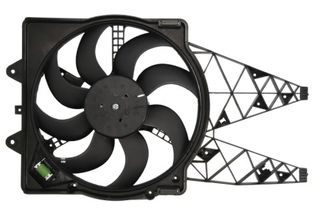 Ventilator radiator (cu carcasa) potrivit ALFA ROMEO MITO; FIAT GRANDE PUNTO, PUNTO, PUNTO EVO; VW POLO 1.3D/1.4/1.9D 06.97- [0]
