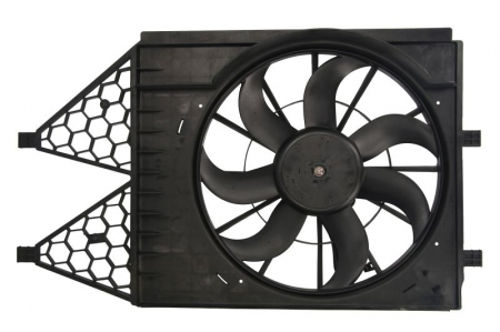 Ventilator - Ventilator radiator (cu carcasa) potrivit AUDI A1; SEAT IBIZA IV, IBIZA IV SC, IBIZA IV ST; SKODA FABIA II, FABIA III, RAPID, ROOMSTER, ROOMSTER PRAKTIK; VW POLO, POLO IV 1.0-1.9D 09.02-