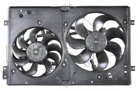 Ventilator - Ventilator radiator potrivit AUDI A3, TT; SEAT AROSA, CORDOBA, IBIZA III, LEON, TOLEDO II; SKODA FABIA I, FABIA I PRAKTIK, FABIA II, OCTAVIA I, OCTAVIA II 1.0-2.3 1994-2015 (cu carcasa)