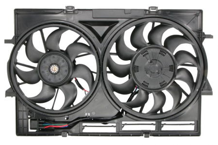 Ventilator - Ventilator radiator (cu carcasa) potrivit AUDI A4 ALLROAD B8, A4 B8, A5, Q5 2.7D-4.2 06.07-05.17