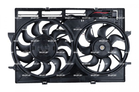 Ventilator radiator potrivit AUDI A4 ALLROAD B8, A4 B8, A5, Q5 2.7D-4.2 2007-2017 (cu carcasa) [2]